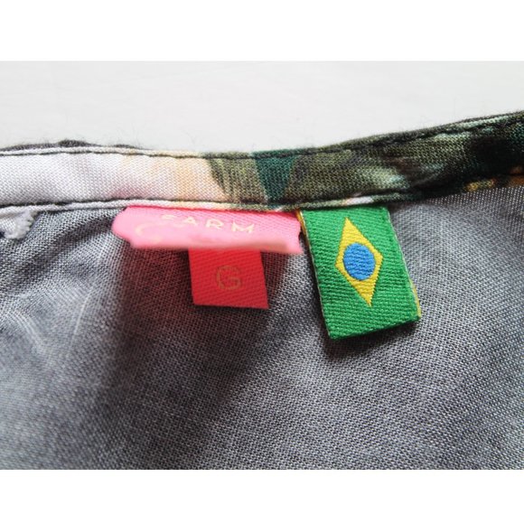 Farm Rio Floral Scarf Tank Top / Large / Keyhole Back Sleeveless - Picture 11 of 12